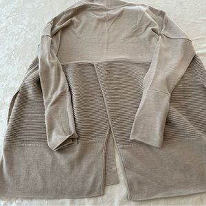 Tan Lululemon split back cardigan size 12